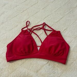 Red swim suit top